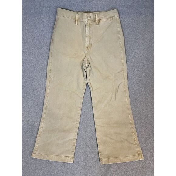 J. Crew Pants - J crew slim‎ wide leg pants womens 30 khaki brown trouser cropped